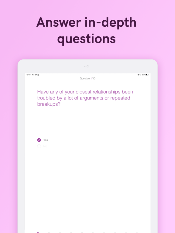 Borderline Personality Test iPad screenshot 4 - Health & Fitness app