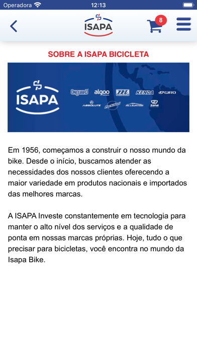 Isapa Bicicleta - Catálogo Screenshot