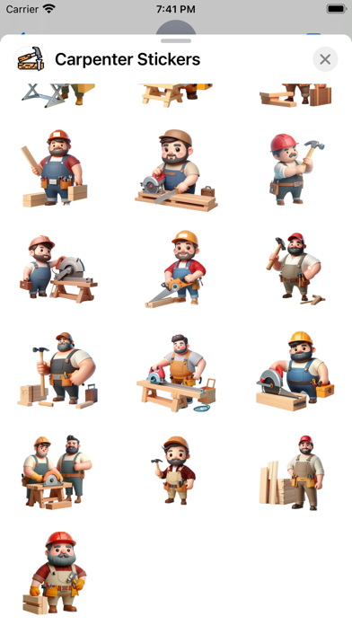 Carpenter Stickers Screenshot