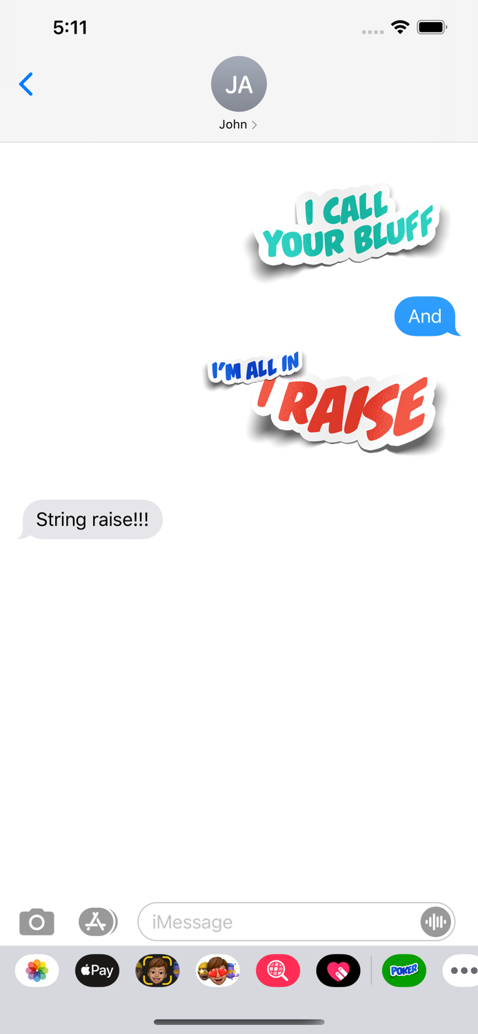 Poker Terms Sticker Pack