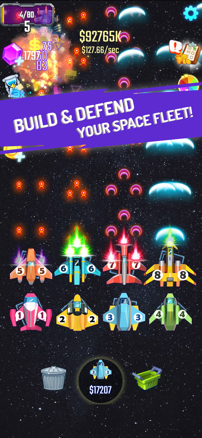 Spaceship Defender - Merge Fun