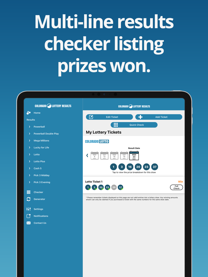 Colorado Lottery Numbers