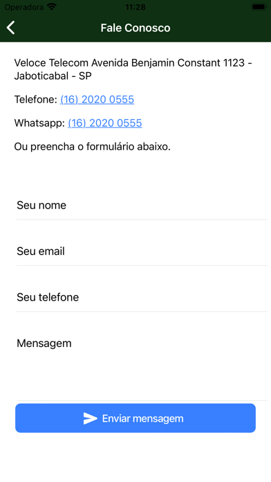 Veloce Telecom Screenshot