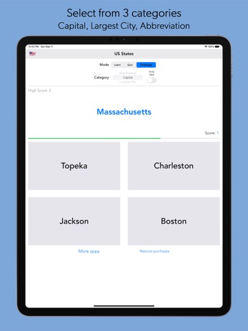US States & Capitals Quiz Gameのおすすめ画像4