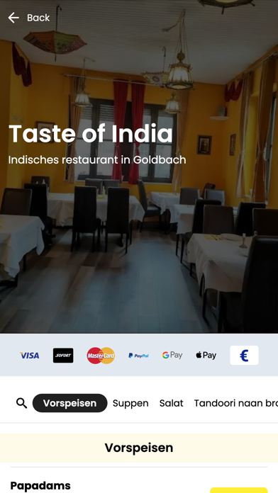 Taste of India Goldbach Screenshot