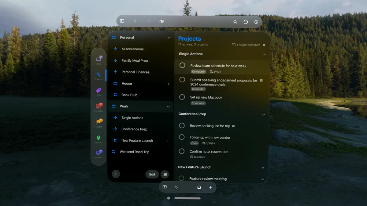 OmniFocus 4 screenshot 1