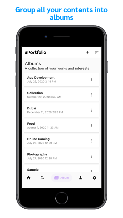 ePortfolio - Mobile Portfolio Screenshot