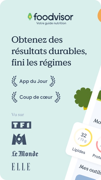 Screenshot #1 pour Foodvisor - Nutrition & Régime