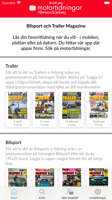 Motortidningar Screenshot