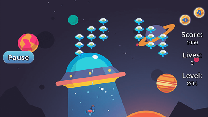 Brave spaceship battle