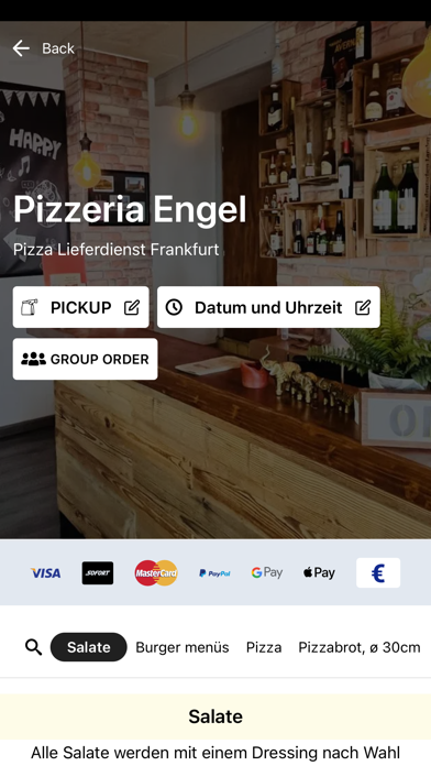 Pizzeria Engel Frankfurt Screenshot