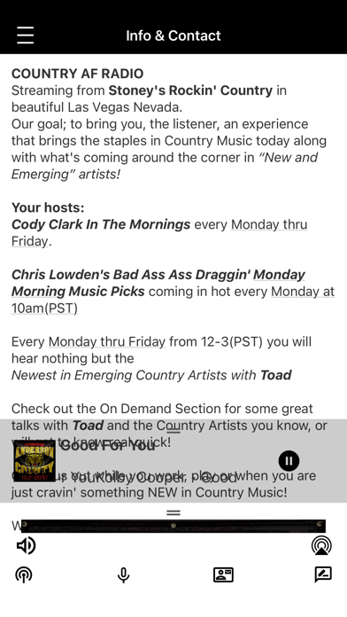 Country AF Radio Screenshot