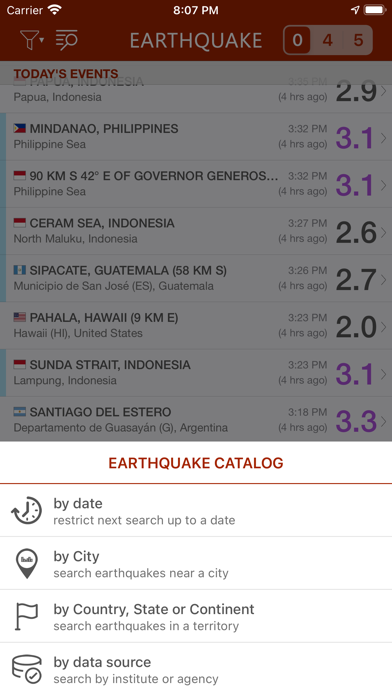 Earthquake - alerts and map Screenshot