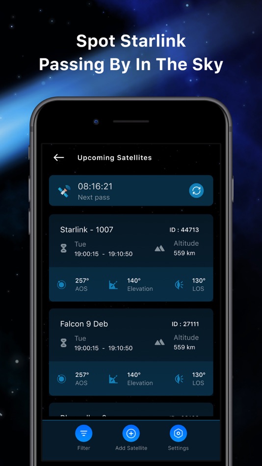 #2. Starlink Satellite Tracker ISS (iOS) Podle: Nalin Savaliya
