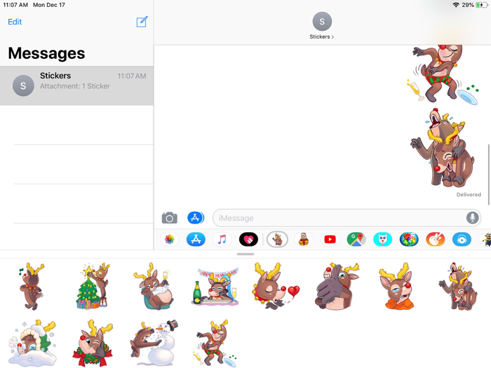 Christmas Mr Deer Sticker 2019