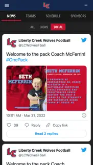 liberty creek athletics iphone capturas de pantalla 4
