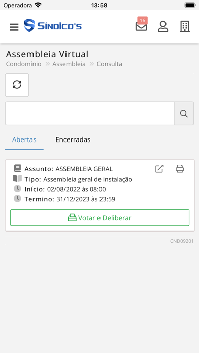 Síndico's Administradora Screenshot