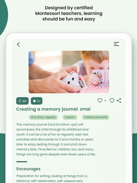 Montessori preschool education iPad screenshot 4 - Education app