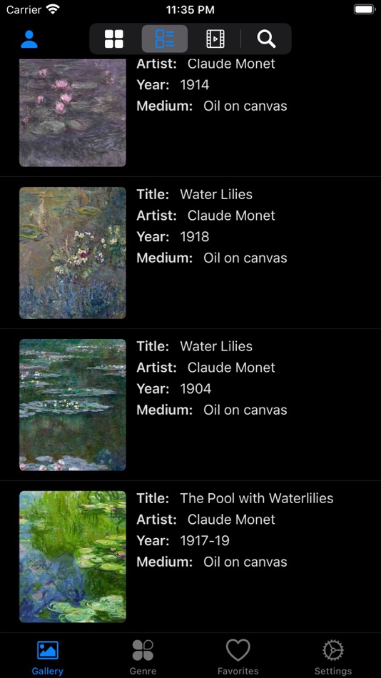 #3. Artlist - Monet Collection (iOS) Podle: Jinan Matrix Information Technology Co., Ltd.