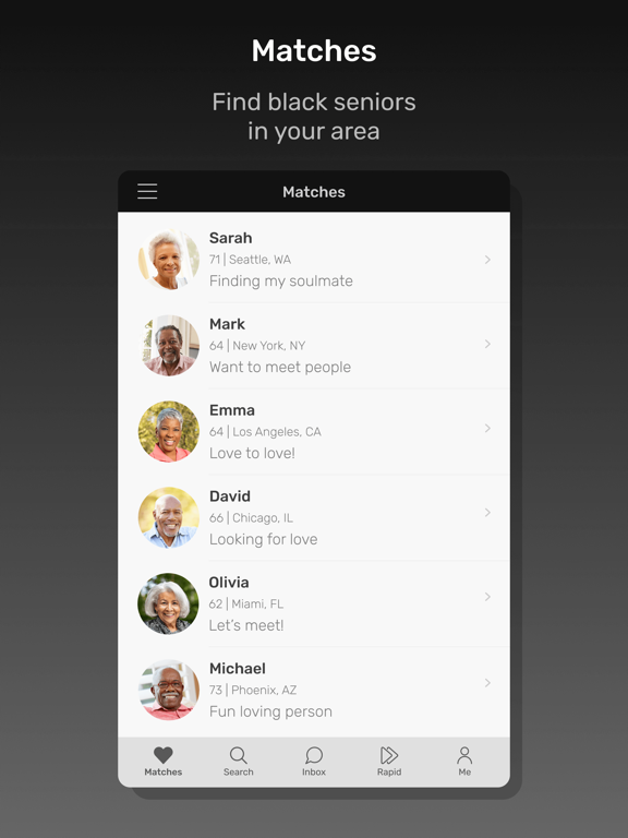 Screenshot #4 pour Black Senior Personals App
