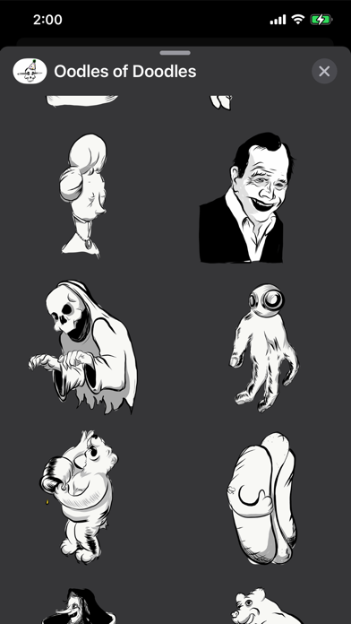 Oodles of Doodles iPhone screenshot 2 - Stickers app