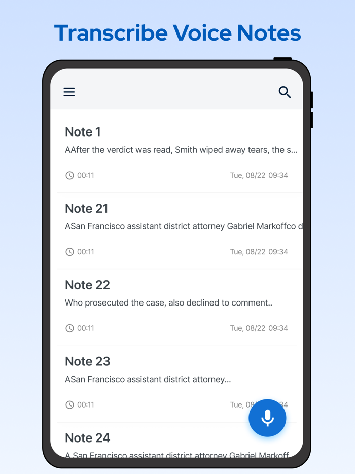 Transcribe Voice Notes