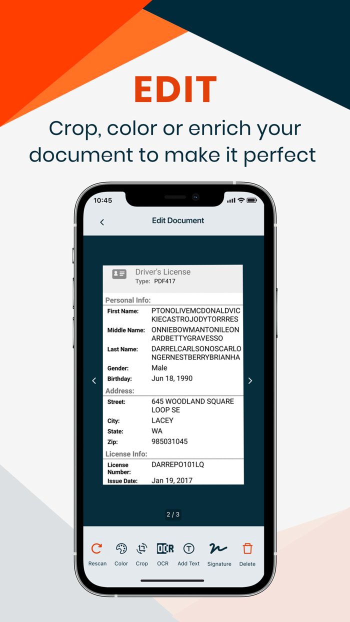 PDF CamScan Sign OCR FAX App