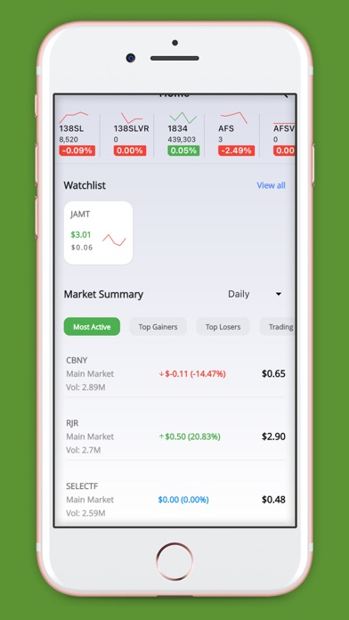 JSA - Jamaica Stocks App Screenshot