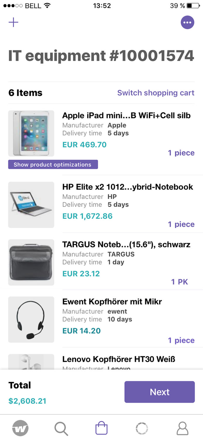 wescale Mobile Shopping