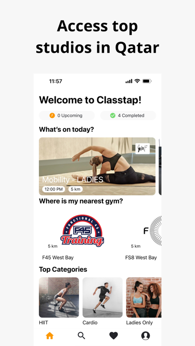 Classtap: Fitness access app Screenshot