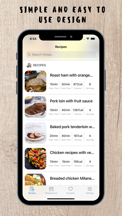 Recipes for dinners Screenshot
