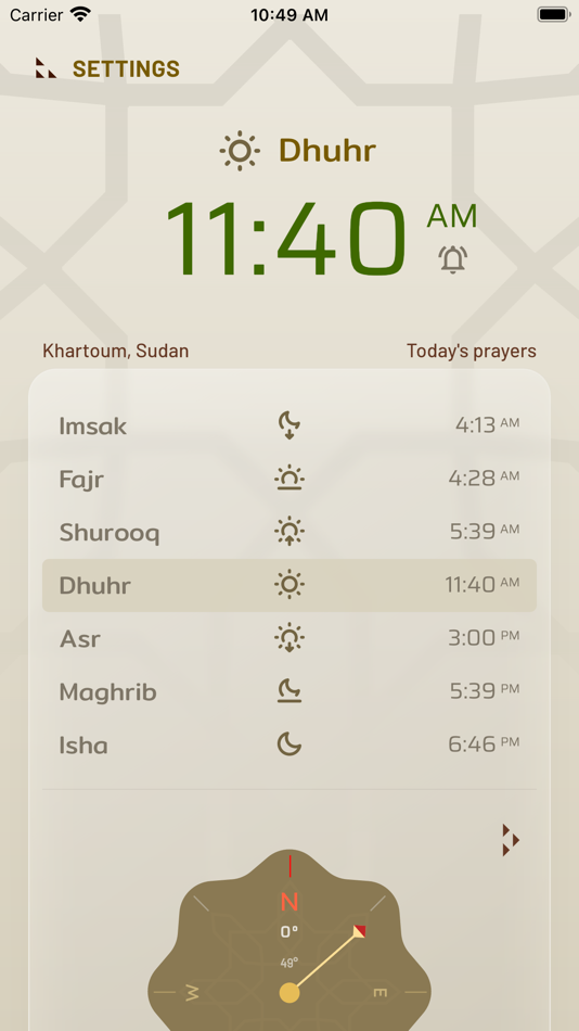 #1. Adhan 45° N (iOS) 由: Mahmoud Sayyad