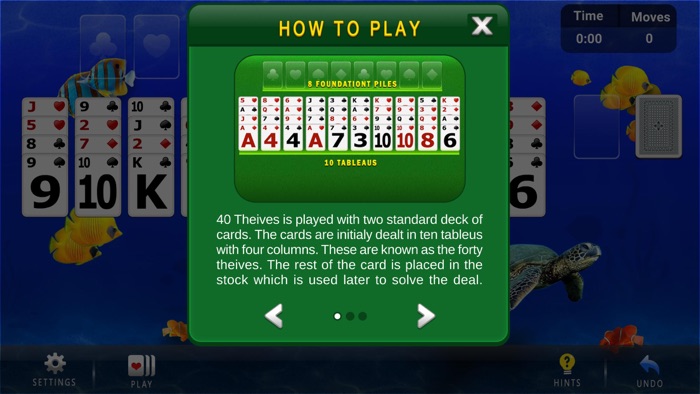 Forty Thieves Solitaire Game