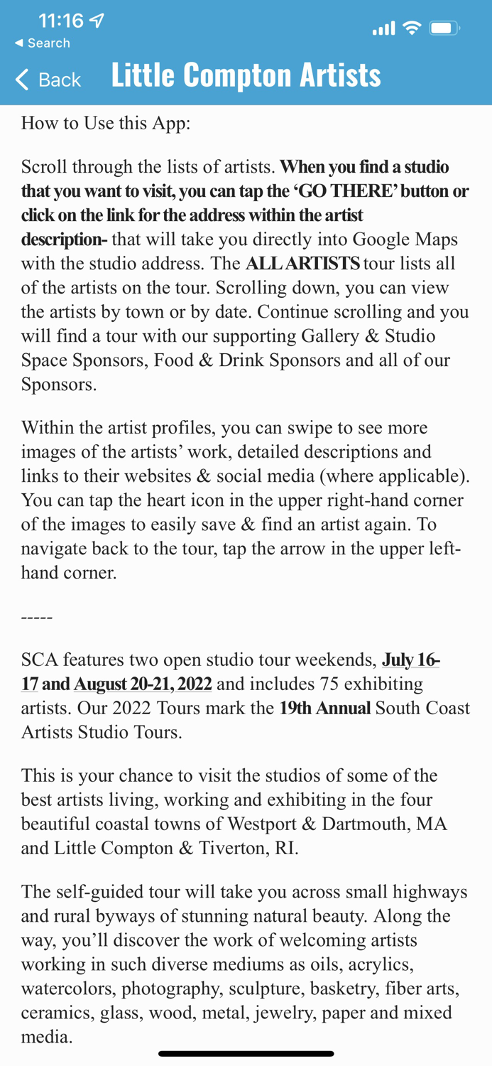 SCA Open Studio Tour