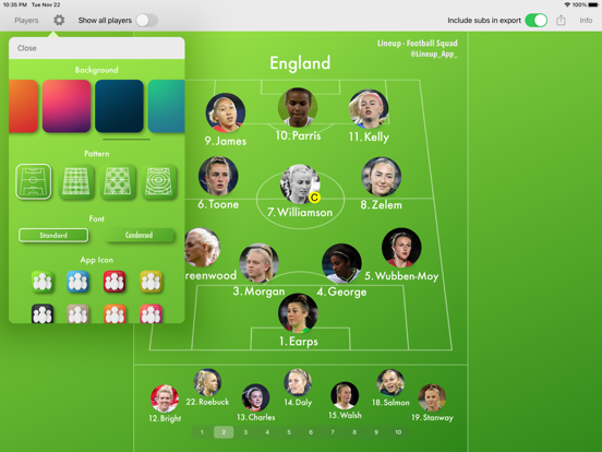 Lineup - Football Squad iPad app afbeelding 4