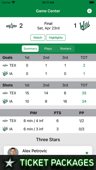 Texas Stars Screenshot