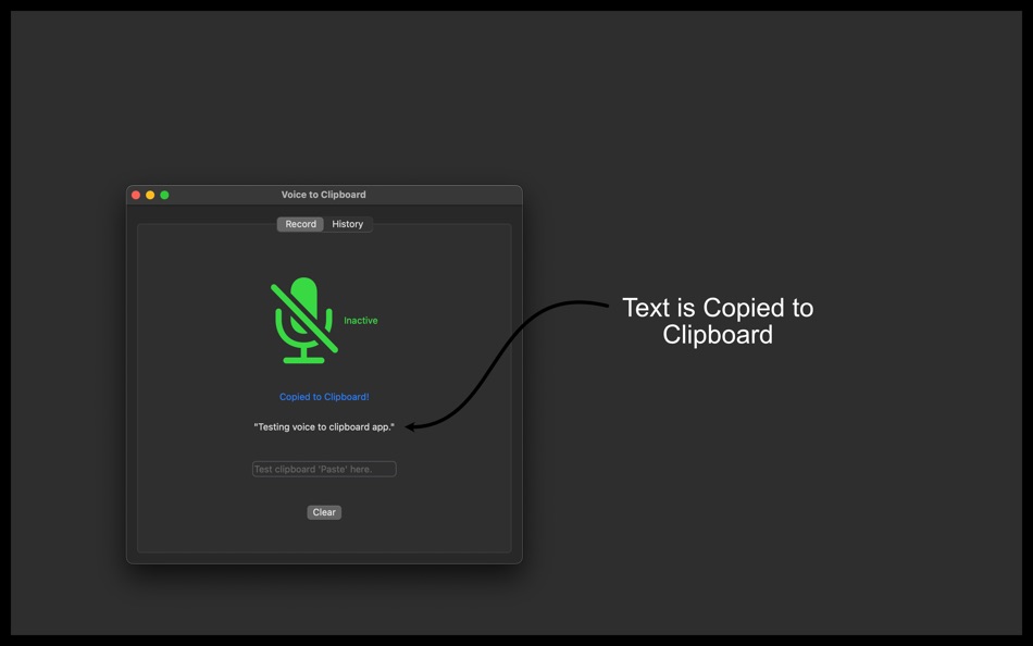 #4. Voice to Clipboard (macOS) 게시자: Ebey Tech LLC