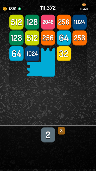 X2048 Merge : Number puzzle Screenshot