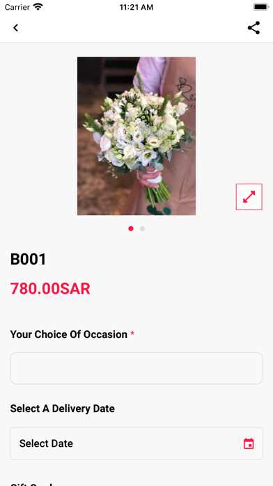 Redlines Florist Screenshot