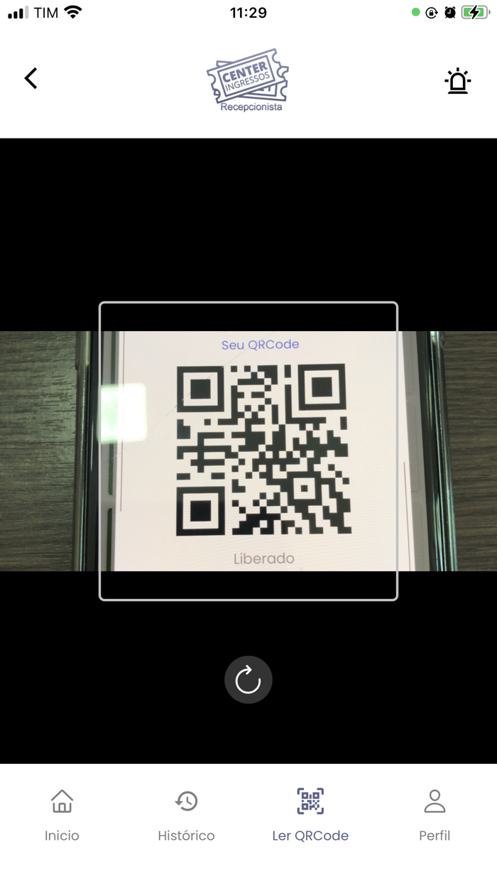 Center Ingressos Recepcionista