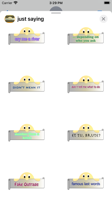 Just Saying Stickers Screenshot