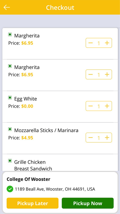 Wooster Campus Dining Screenshot