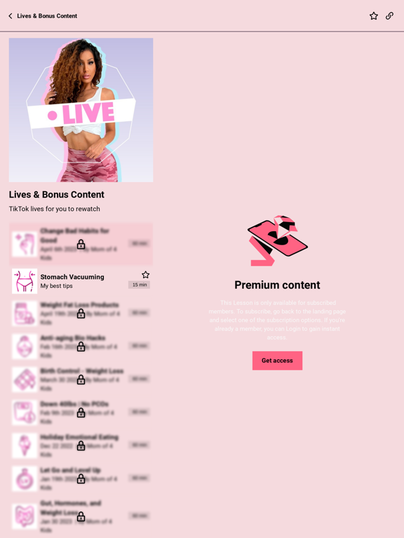 Mia Adora iPad screenshot 2 - Lifestyle app