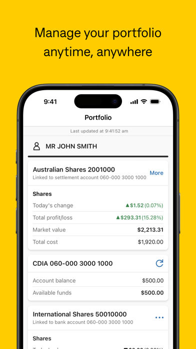 CommSec Screenshot