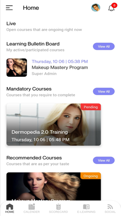 Loreal Learning App Screenshot