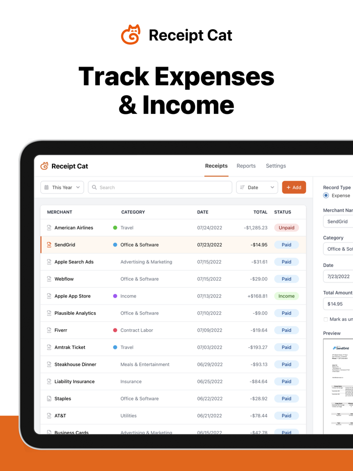 Receipt Cat Receipt Scanner
