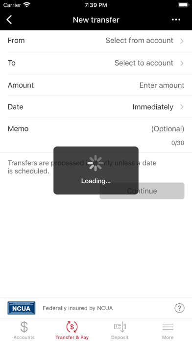 CU Anywhere Mobile Banking Screenshot