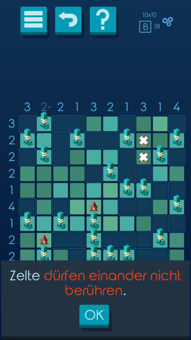 Zelte und Bäume Puzzles