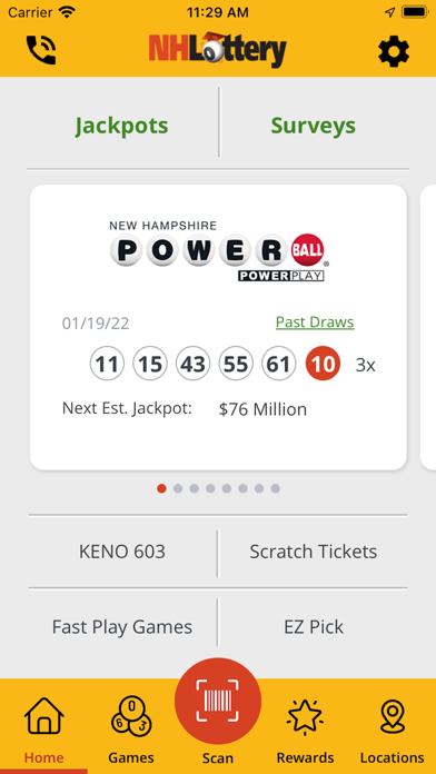 NH Lottery Screenshot