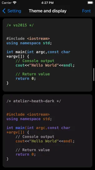 Screenshot von C++ Shell - C++ Code Compiler auf dem iPhone 5